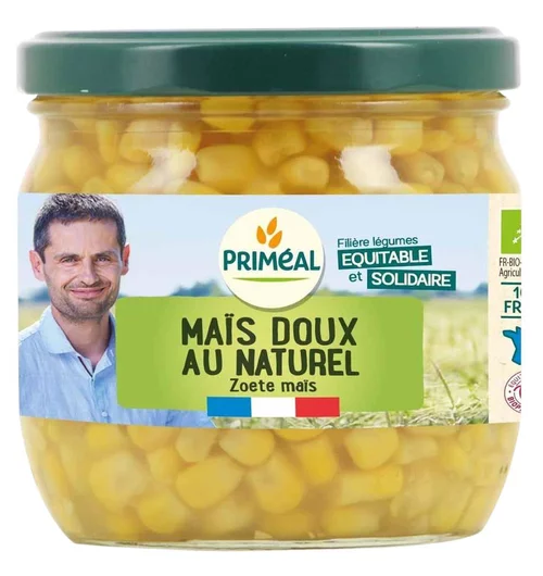 Maïs doux bio de France en pot de 370 ml