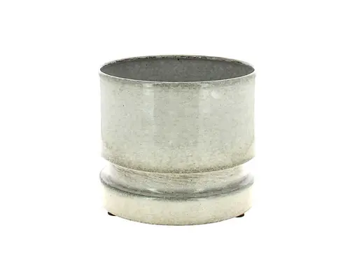 Cache-pot coloris blanc en zinc woodlog - Ø 27 cm x 22 cm