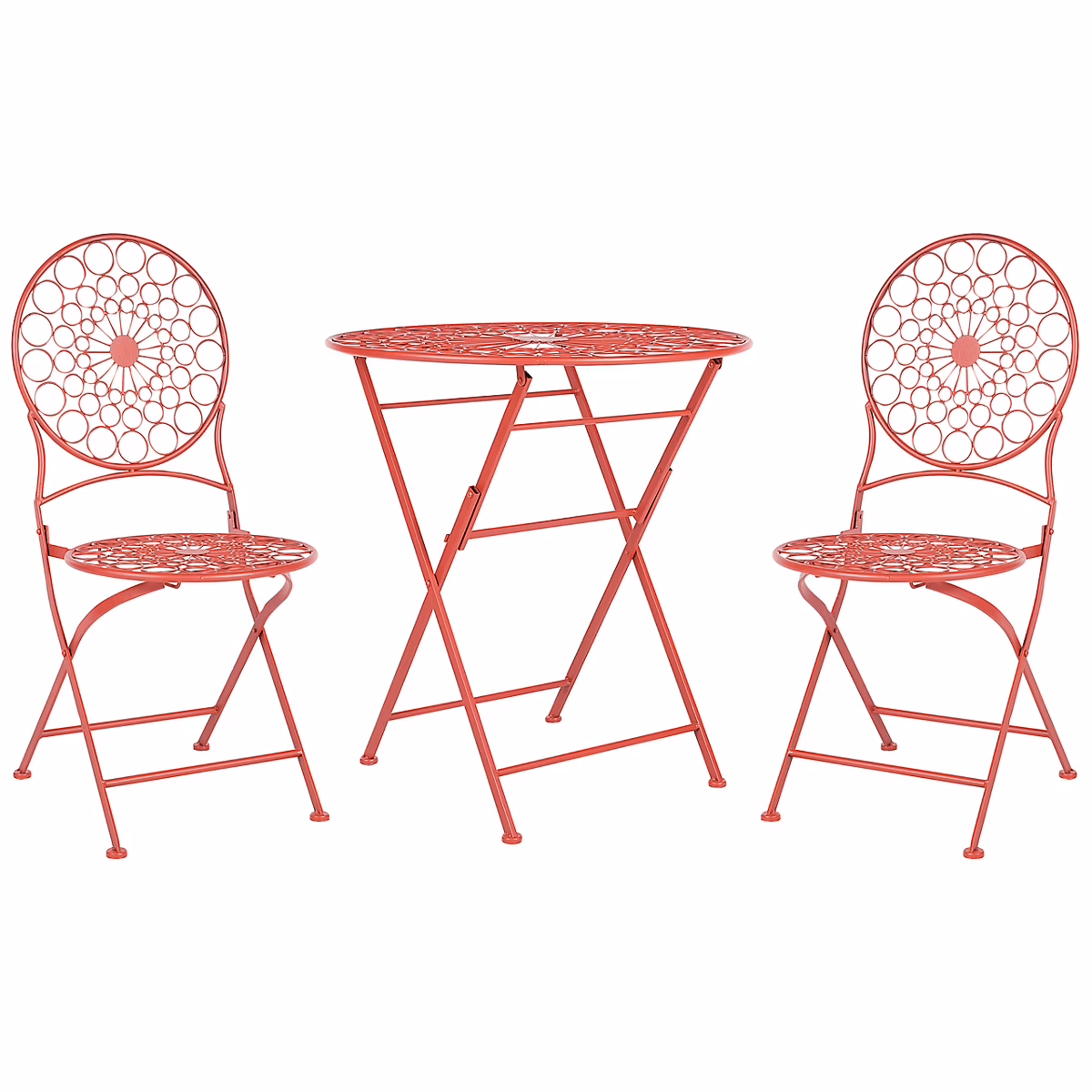 Ensemble bistrot Pliant SCARIO Métal Rouge – Réf. CKEVLRWQK1437228412