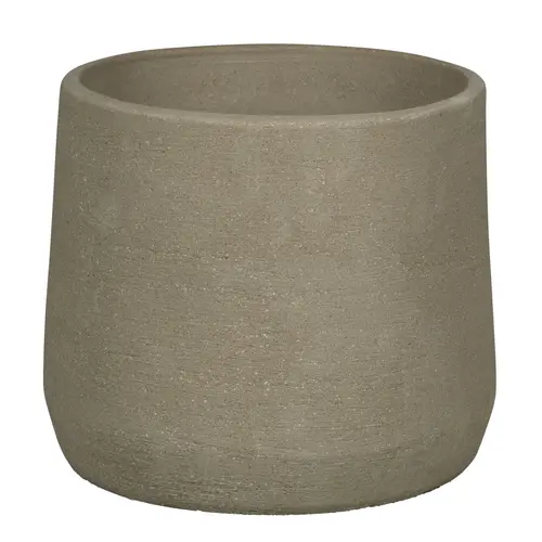 Pot coloris gris en terre recyclée - Ø 22 x 19 cm