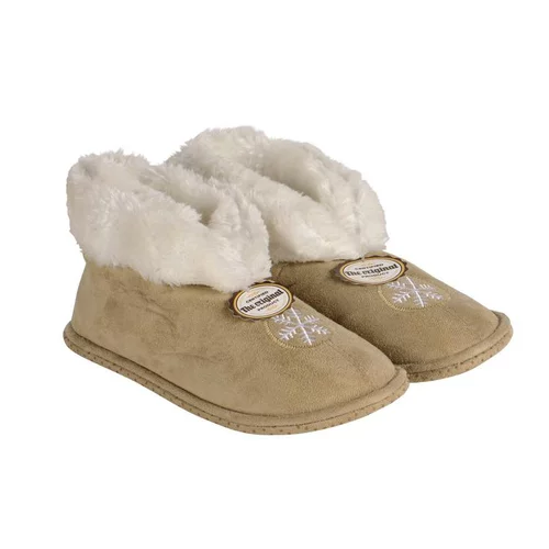 Chaussons hauts d’intérieur fourrés motif flocon unisexe - pointure 38