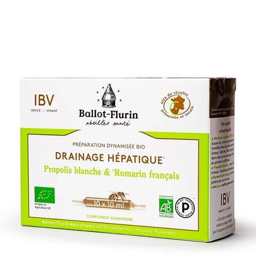 Préparation dynamisée bio Drainage hépatique Ballot Flurin - 10 ampoules x 10 ml