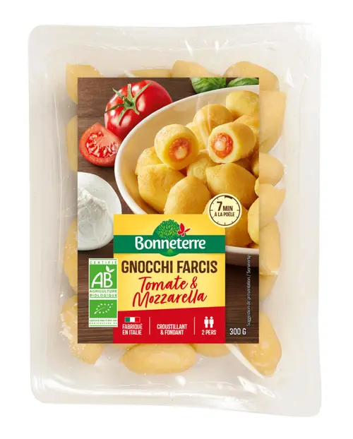 Gnocchi tomate mozzarella bio Bonneterre – 300 g