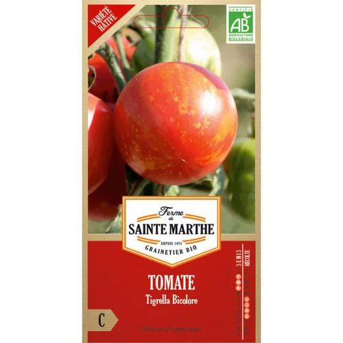 Graines de Tomate Tigrella bicolore bio Ferme de Sainte Marthe - graines à semer