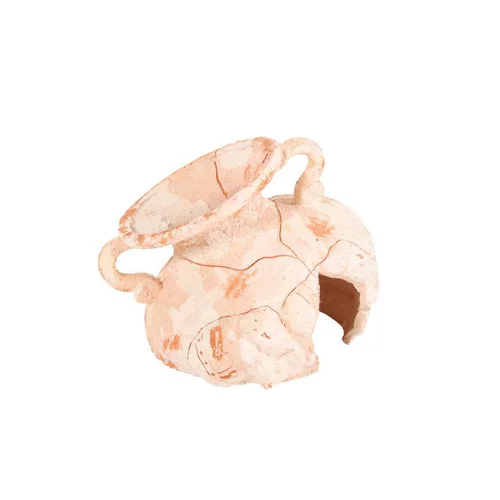 Décor d’aquarium col d’amphore sablée Éléphant en céramique 9 cm