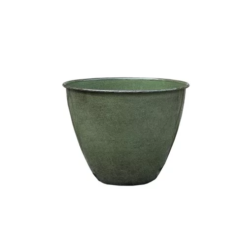 Pot coloris vert en métal recyclé Carama - 16 x 16 x 1 cm