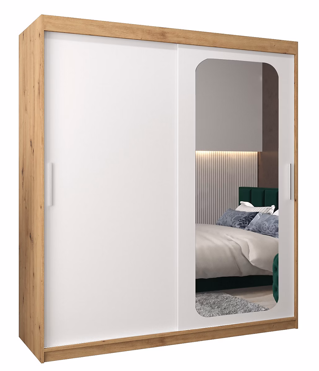 Armoire penderie – Armoire Promo T2 a portes coulissantes H. 200 x L. 180 x P. 62 2 portes