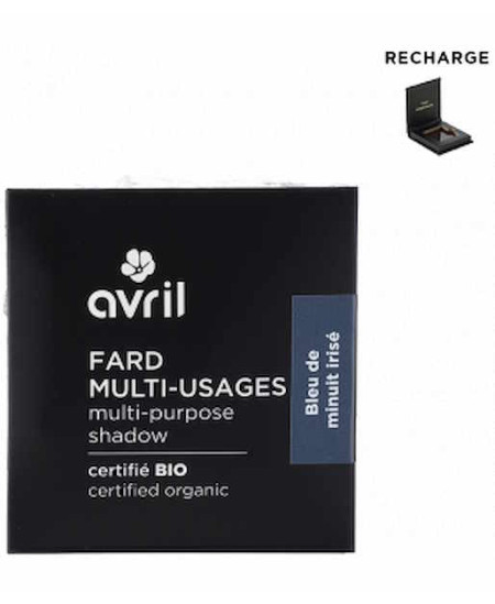 Avril Fard Multi Usages Bleu de Minuit irisé 2.5g