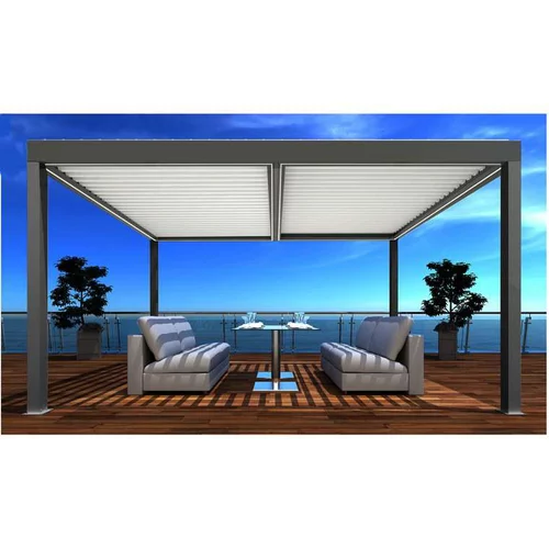 Pergola motorisée coloris noir Eris - 400 x 400 cm
