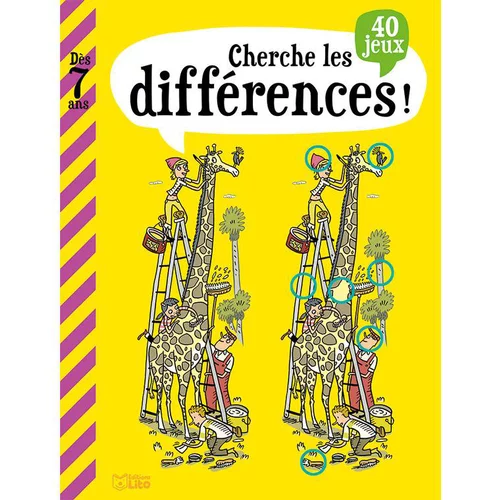 Cherche les Différences Mon Grand Livre de Jeux 7 ans Éditions Lito
