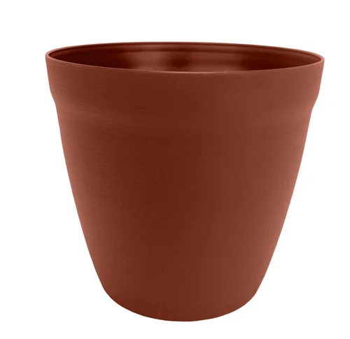 Pot rond lilo Poetic botanic® coloris marron en plastique recyclé 3,9 L - Ø 20 cm
