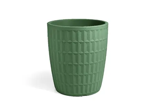 Pot rond en plastique coloris vert laguna Veca Tyle - Ø 60 cm