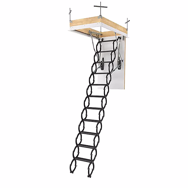 Echelle escamotable en métal – Trémie de 60 × 90cm, Hauteur de 2.30 à 2.50m, LST6090/250