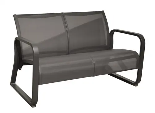 Canapé lounge en aluminium QUENZA II, graphite/gris - PROLOISIRS