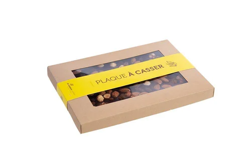 Plaque à casser noir & fruits secs bio sans marteau Chocolaterie Castelain - 400 g