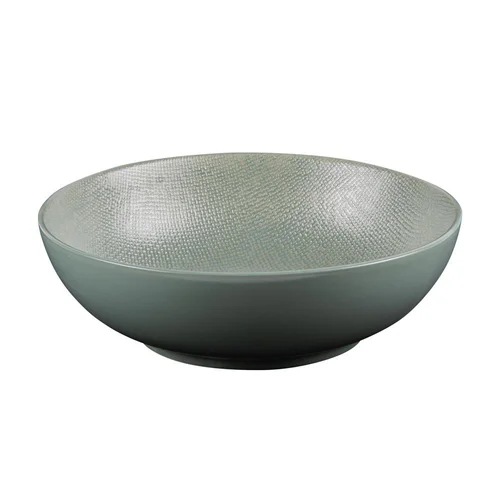 Saladier en grès vert effet martelé Vesuvio - Ø 24 cm