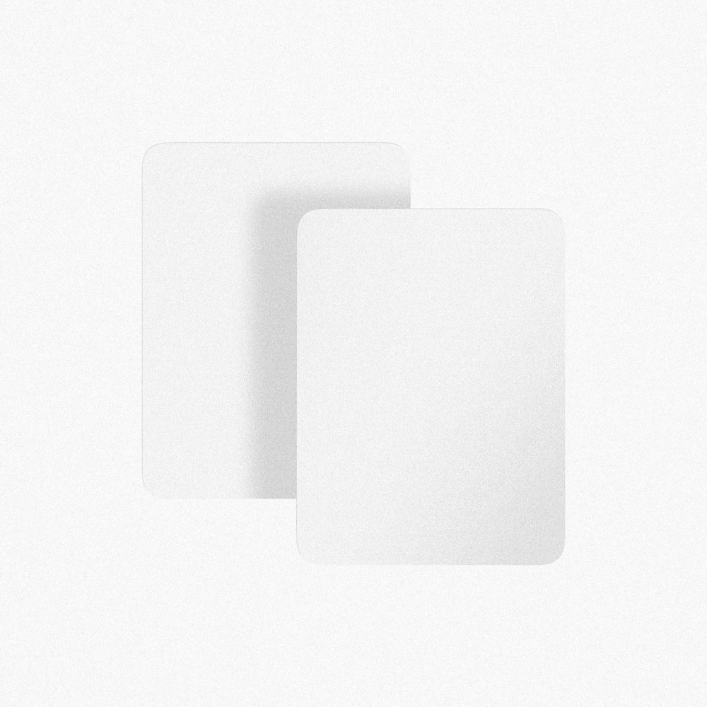 Extrémité adhésive vinyle blanche pour lamelle 3 × 4 cm