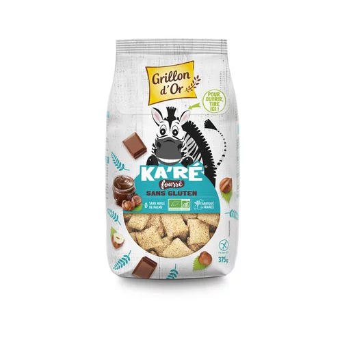 Ka'ré fourré chocolat et noisettes sans gluten bio 375 g