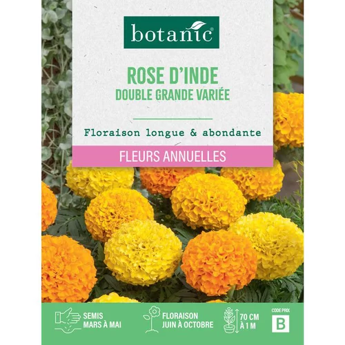 Graines de fleurs de Rose d'inde double grande variée botanic®