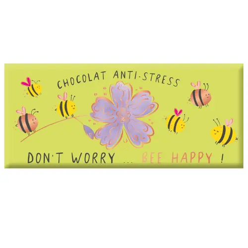 Mini tablette chocolat lait « Chocolat Anti-Stress » Art Grafik - 30 g