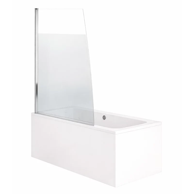 Baignoire droite 170 × 75 Elise acrylique + pare bain volet gauche + tablier en angle + vidage