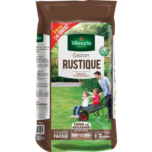 Graines de gazon à semer rustique vert Vilmorin - 5 kg