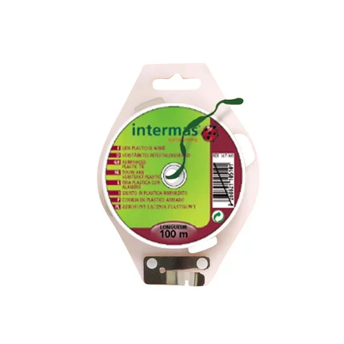 Lien plastique armé coloris vert 100 m