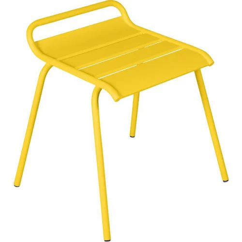 Tabouret coloris jaune miel en acier Fermob Monceau