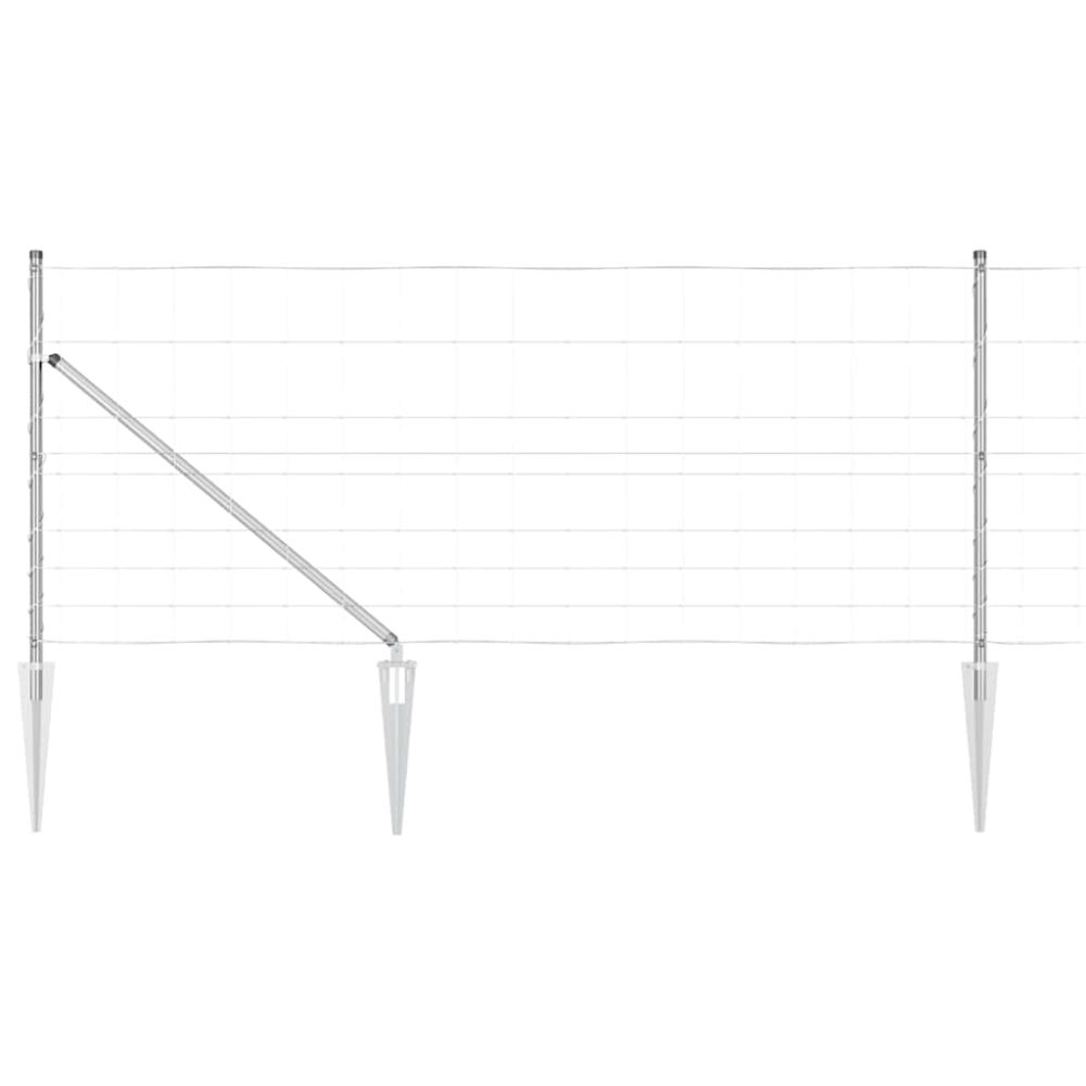 vidaXL Clôture en fil soudé avec pointes 50 x 1 m Acier galvanisé – Aménagement du jardin