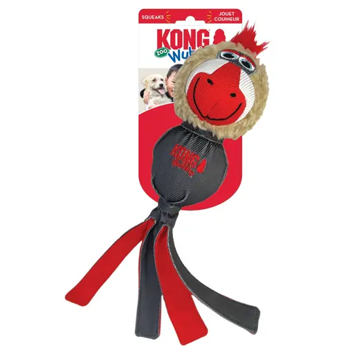 Jouet pour chien coloris rouge Wubba Zoo Mandrill Kong - Taille L