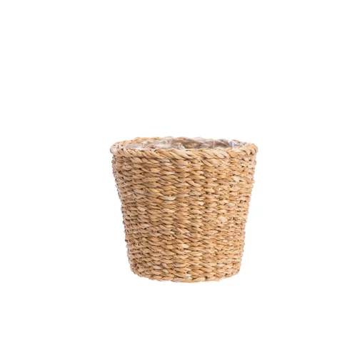 Vannerie naturelle en jacinthe d’eau – 18 x 16 x 13,5 cm