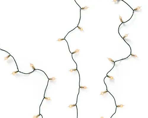 Guirlande lumineuse vintage 180 LED blanc orangé sur câble vert - 17,9 m