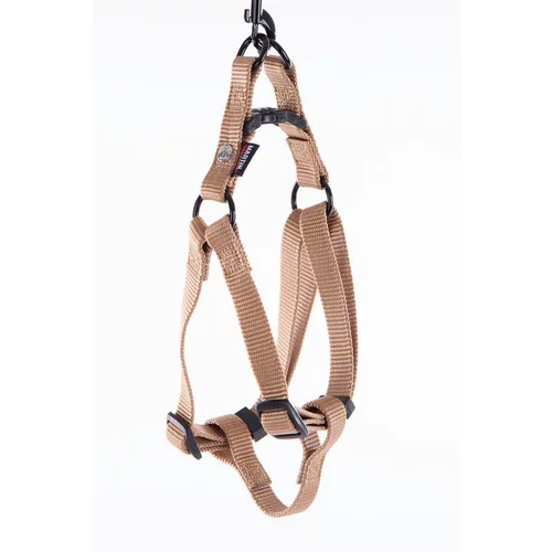 Harnais baudrier réglable beige pour chien - 1x25/35 cm