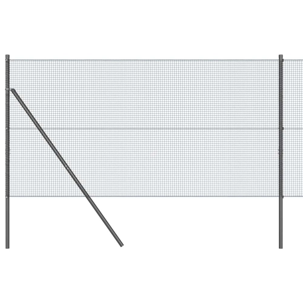 vidaXL Clôture en fils soudés pour fixation au sol 25 x 1,2 m Gris – 1,2 m 16 mm