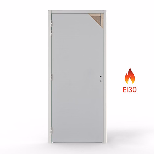 Bloc porte bois coupe – feu EI30 1 vantail PREM | 204 × 93 cm | huisserie 88x54 | poussant droit