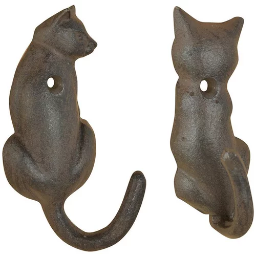 Crochet forme queue de chat marron 5,2x3x10,4 cm