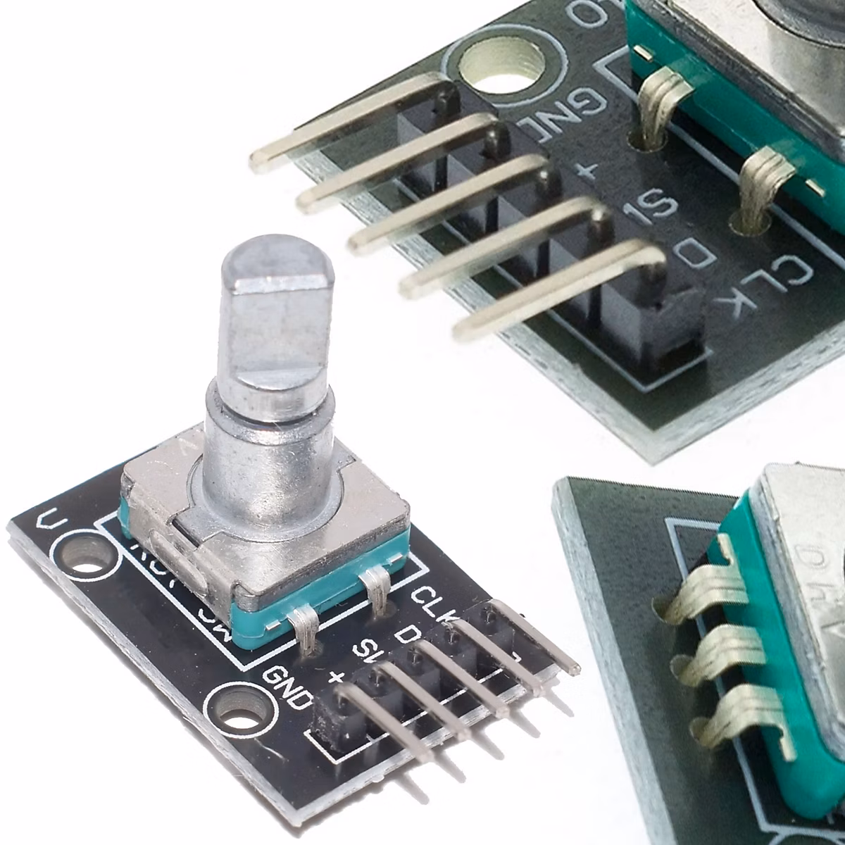 Encodeur Rotatif avec Bouton – 360 Sans Butée, 20 Impulsions/Tour, Pas 2,54 mm, Pour Arduino, Robotique
