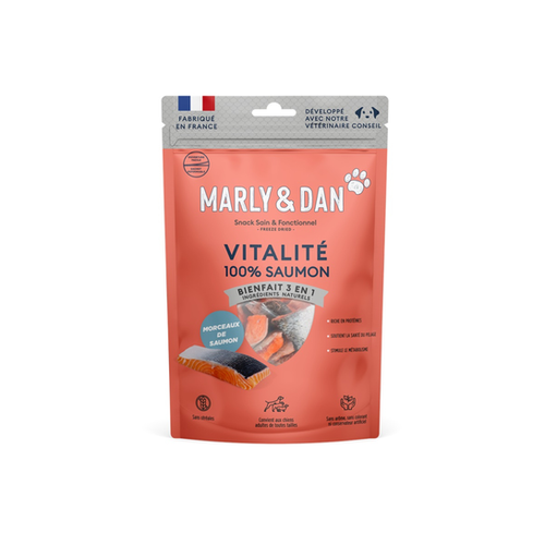 FRIANDISES POUR CHIEN 'VITALITÉ' MARLY & DAN® - 100% SAUMON - 50G