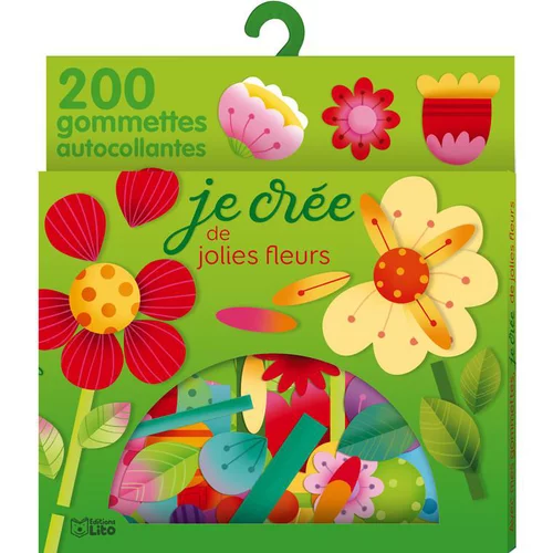 Livre "Je crée de jolies fleurs" collection Avec mes gommettes, je crée aux Éditions Lito