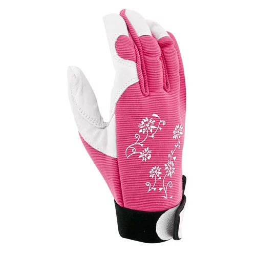 Gants Jardy cuir et élasthanne coloris Rose Taille 9