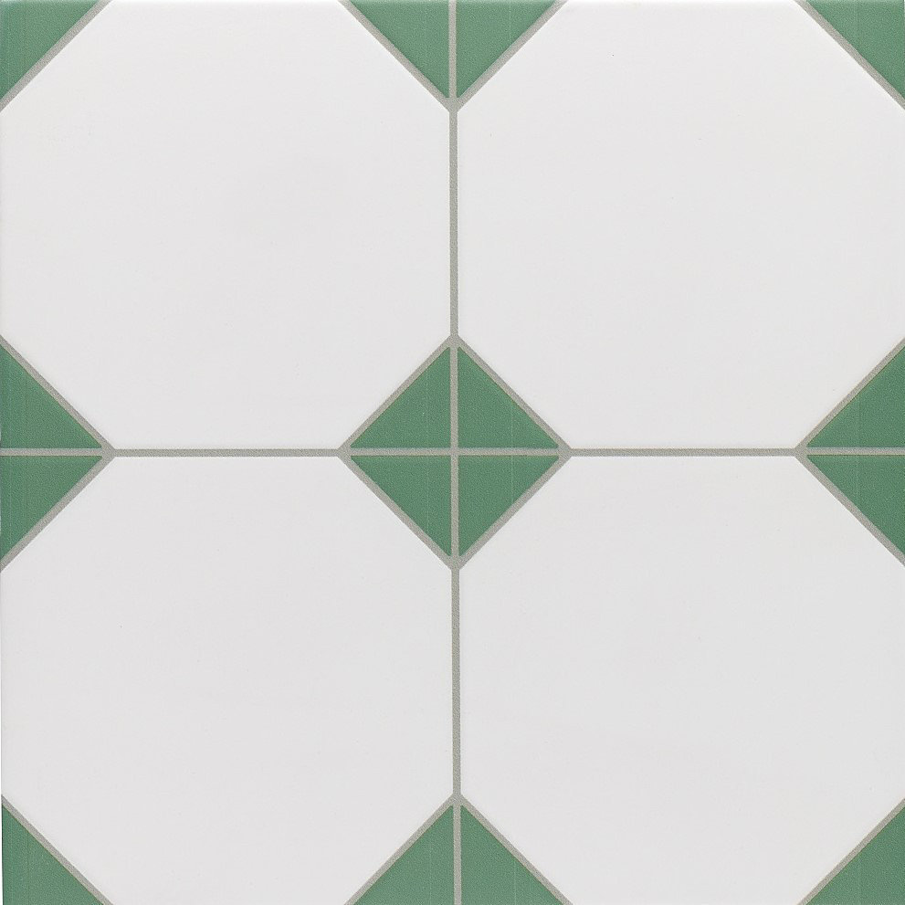 carrelage cabochon CHIC GREEN 33 × 33cm imitation carreaux ciment