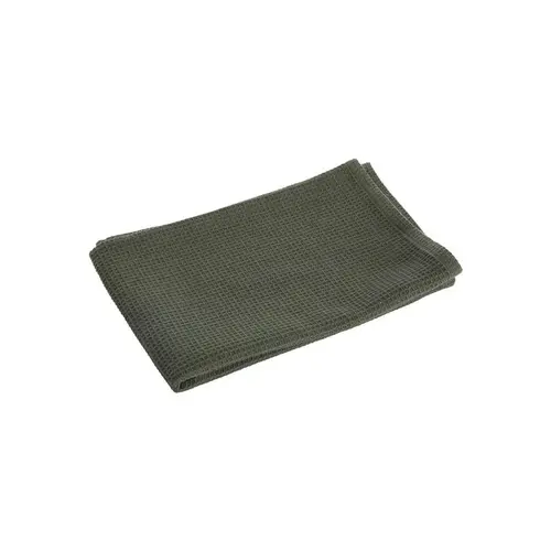Torchon en coton vert nid d’abeille - 50 x 70 cm