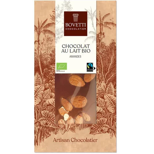 Chocolat au lait bio aux amandes - 100 g