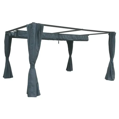 Rideaux de Tonnelle palmeira ardoise Hespéride - 3 x 3 m
