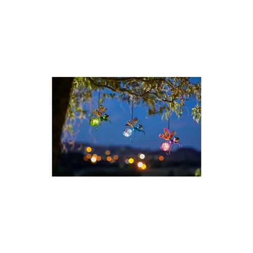 Insecte solaire à suspendre Glowing bugs multicolore à LED blanc chaud