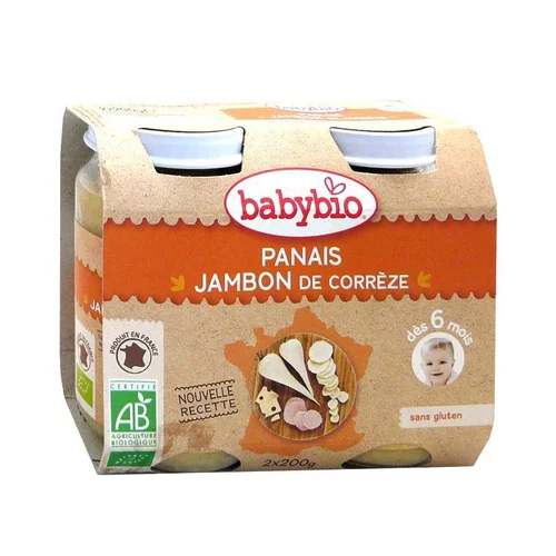 Pots de panais et jambon de Corrèze Babybio 2 x 200 g