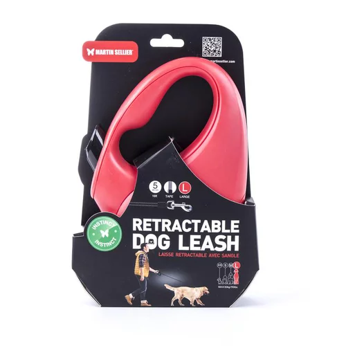 Laisse rétractable rouge Instinct Sangle - taille L