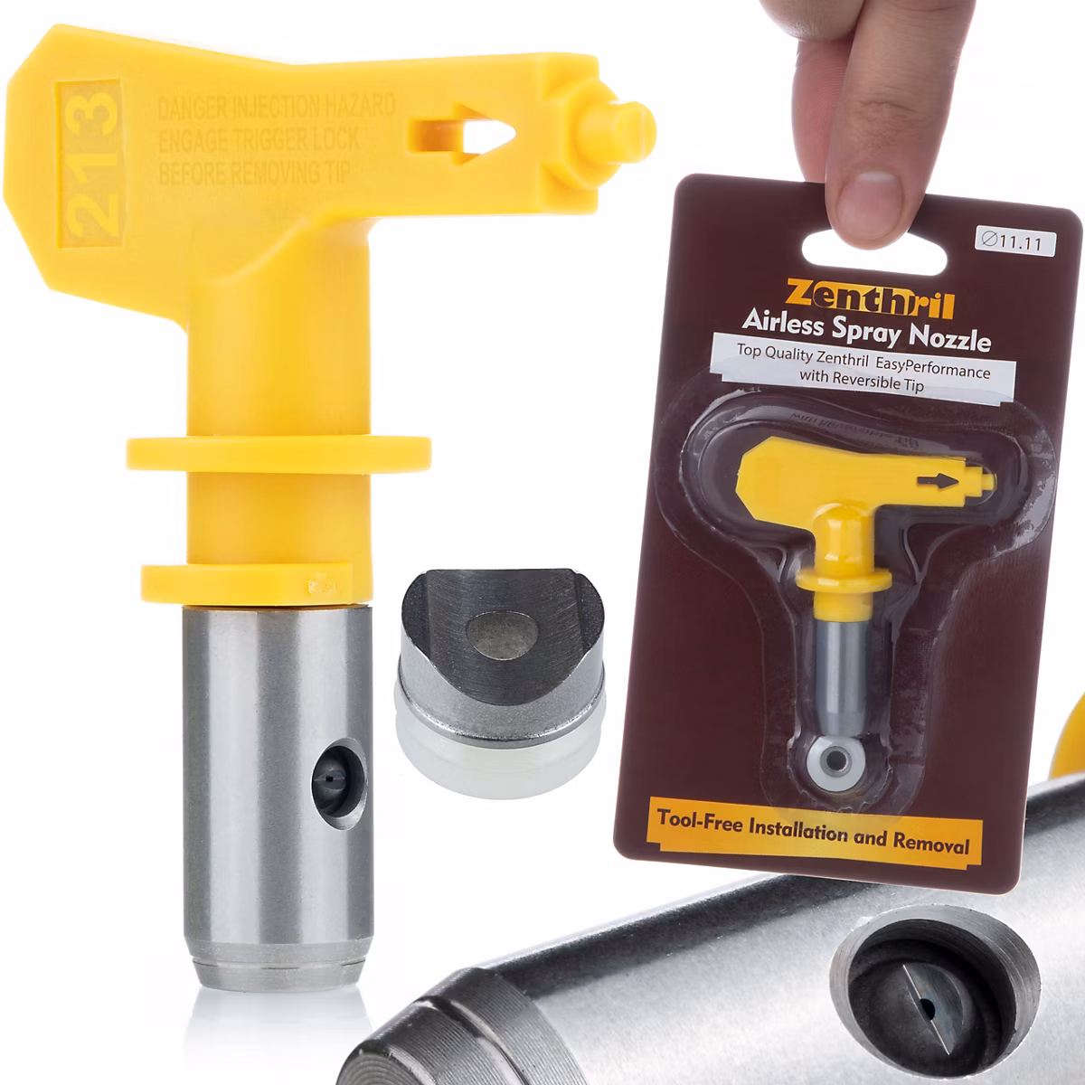 Buse de Pulvérisation Haute Pression 213 – Jet 10 cm, Pour Époxy et Uréthane, Qualité Pro, Joint Inclus