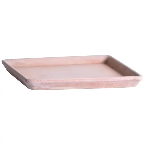 Soucoupe carrée coloris terre claire - 17 x 17 cm