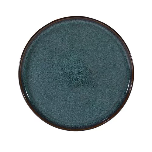 Assiette à dessert coloris bleu en grès réactif Volga - Ø 20 cm